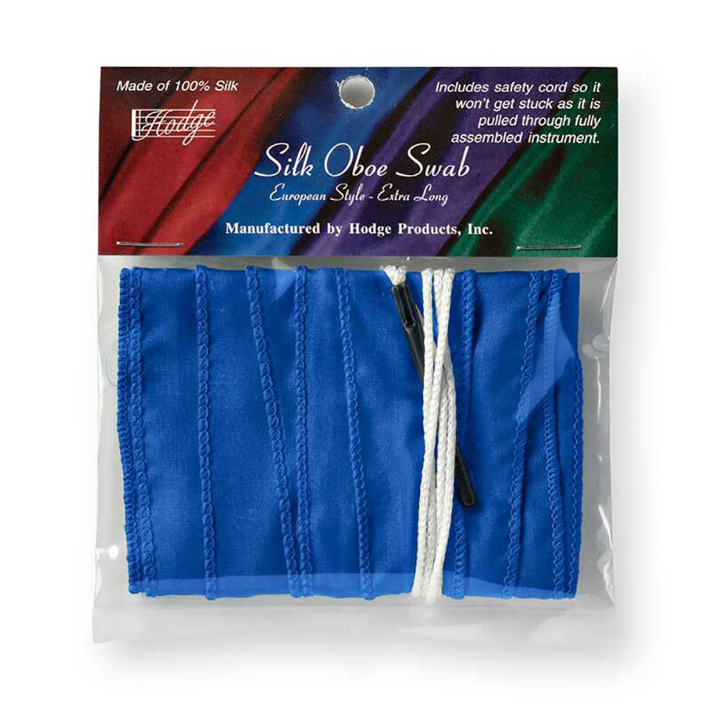 Салфетка для внутренней протирки Гобоя Hodge, шёлк, удлиненная, цвет синий