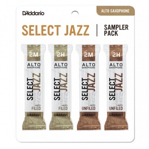Набор тростей для Альт-саксофона D'Addario Select Jazz Sampler Pack № 2M-2H (4 шт.) Набор тростей для Альт-саксофона D'Addario Select Jazz Sampler Pack № 2M-2H (4 шт.)