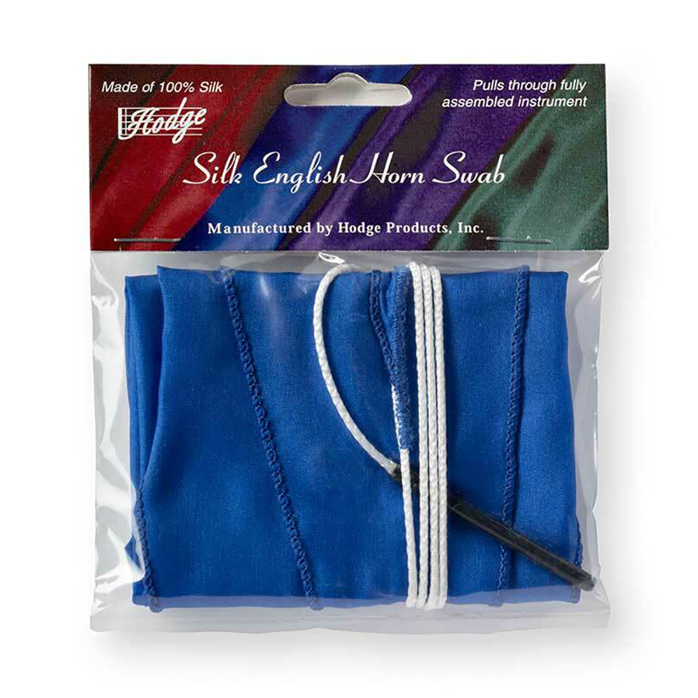 Салфетка для внутренней протирки Английского рожка Hodge, шёлк, цвет синий