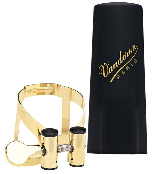 Лигатура и колпачок на мундштук Сопрано-саксофона Vandoren M|O, позолоченная