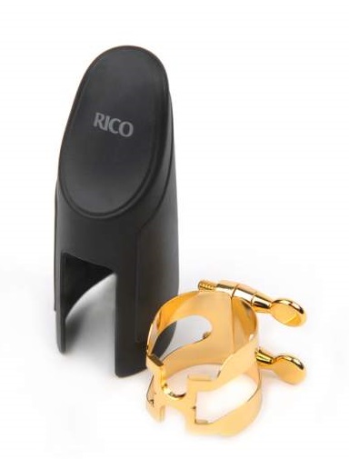 Лигатура и колпачок на эбонитовый мундштук Тенор-саксофона D'Addario H-Ligature, золотой лак