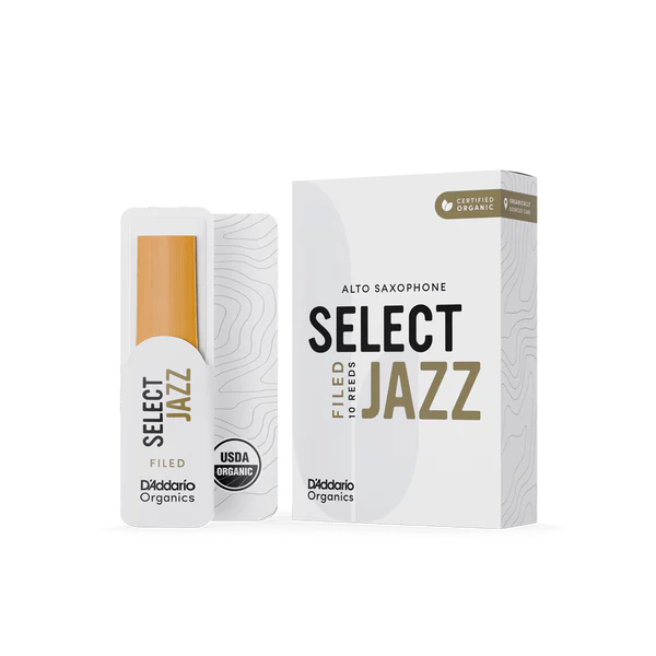 Трости для Альт-саксофона D'Addario Organic Select Jazz № 2 Hard, filed (1 шт.)