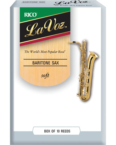 Трости для Баритон-саксофона D'Addario La Voz Soft, unfiled (10 шт.)