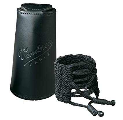 Лигатура вязаная и кожаный колпачок на мундштук Сопрано-саксофона Vandoren Klassik