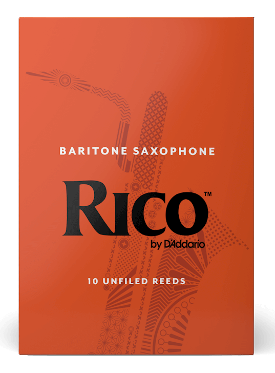 Трости для Баритон-саксофона D'Addario Rico № 2 unfiled (10 шт.)