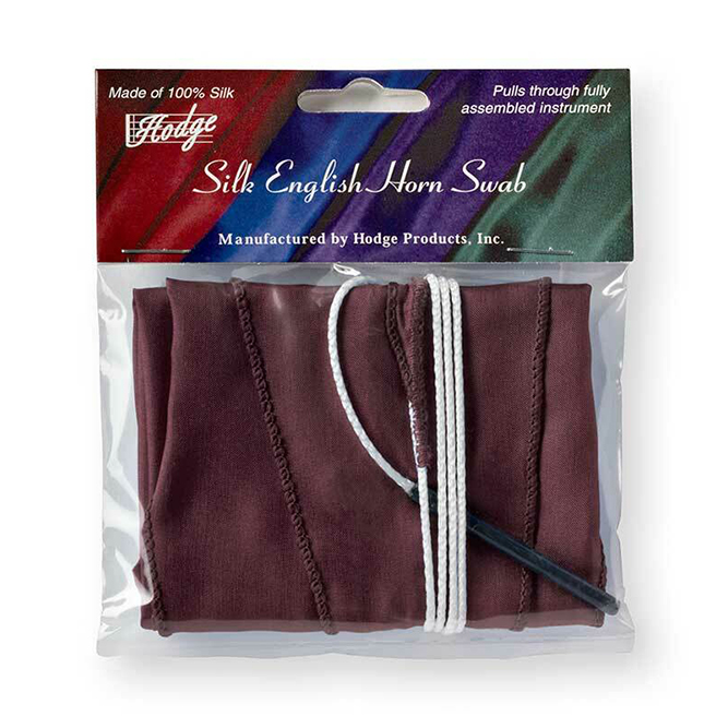 Салфетка для внутренней протирки Английского рожка Hodge, шёлк, цвет бордовый