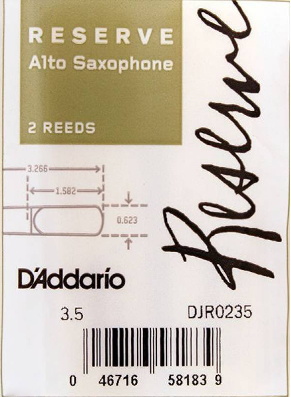 Трости для Альт-саксофона D'Addario Reserve № 3,5 filed (2 шт.)
