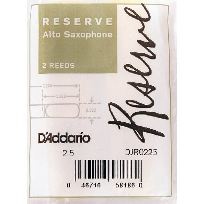 Трости для Альт-саксофона D'Addario Reserve № 2,5 filed (2 шт.)