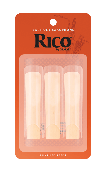 Трости для Баритон-саксофона D'Addario Rico № 3 unfiled (3 шт.)