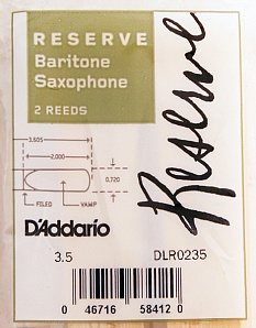 Трости для Баритон-саксофона D'Addario Reserve № 3,5 filed (2 шт.)