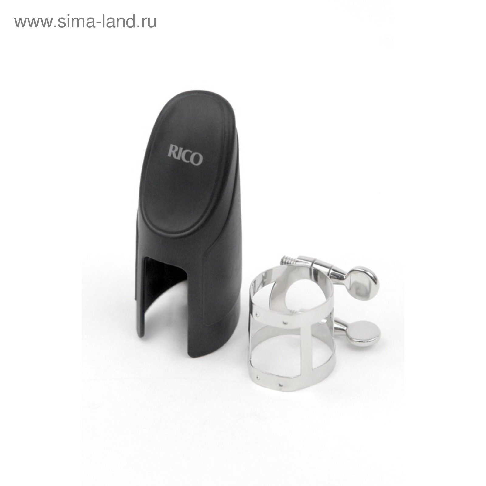 Лигатура с колпачком на мундштук Сопрано-саксофона D'Addario Rico, никелированная