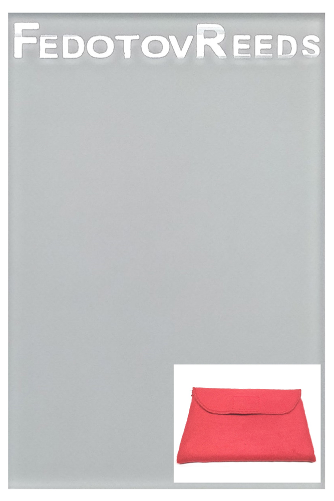 Стекло для шлифовки тростей FedotovReeds, в красном чехле