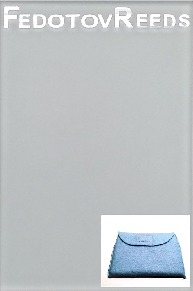 Стекло для шлифовки тростей FedotovReeds, в голубом чехле
