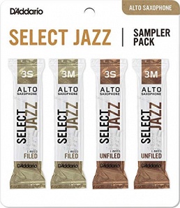 Набор тростей для Альт-саксофона D'Addario Select Jazz Sampler Pack № 3S-3M (4 шт.) Набор тростей для Альт-саксофона D'Addario Select Jazz Sampler Pack № 3S-3M (4 шт.)