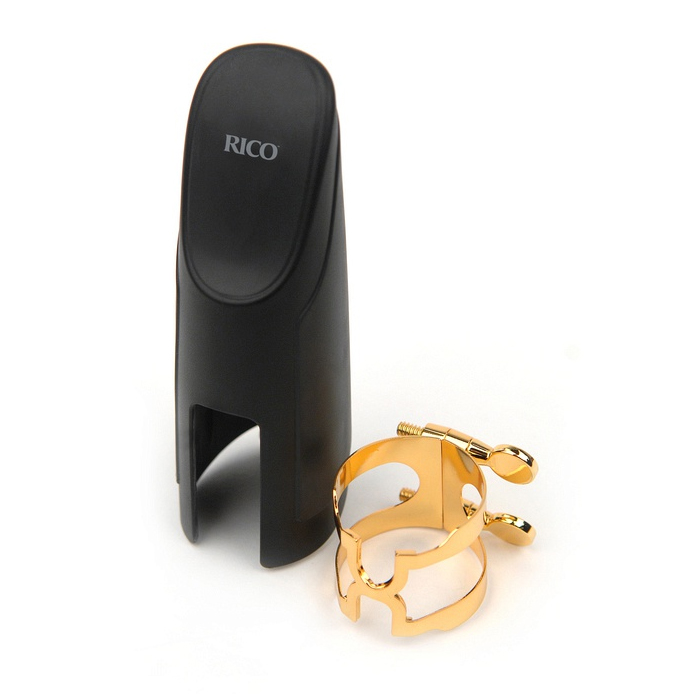 Лигатура и колпачок на мундштук Баритон-саксофона D'Addario H-Ligature, для эбонитовых мундштуков, позолоченная