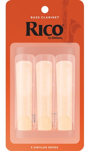 Трости для Бас-кларнета Bb D'Addario Rico № 1,5 unfiled (3 шт.)