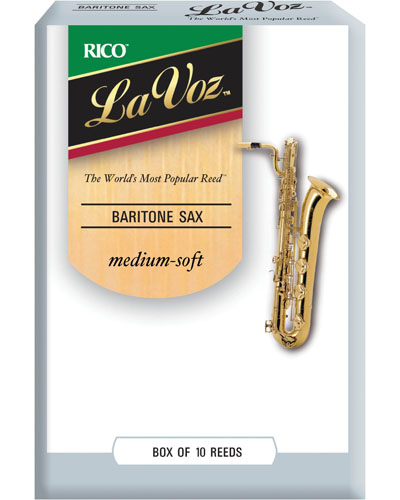 Трости для Баритон-саксофона D'Addario La Voz Medium Soft, unfiled (10 шт.)