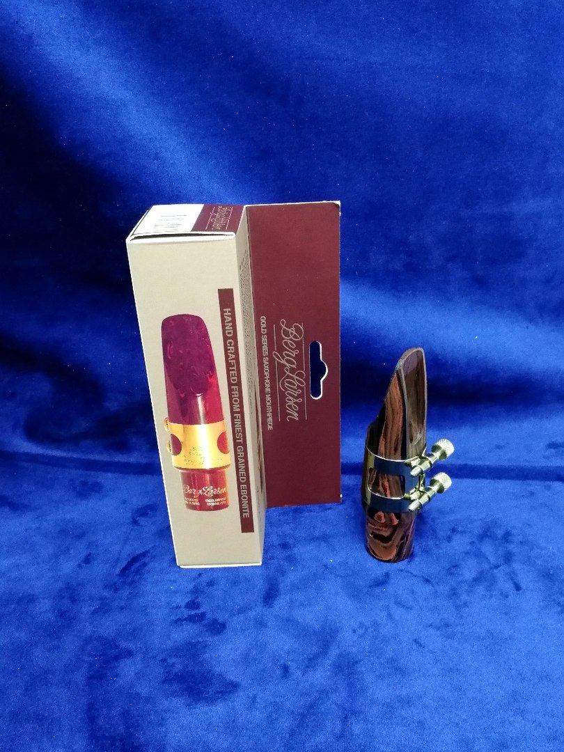 Мундштук для Тенор-саксофона Berg Larsen ebonit gold, с лигатурой и колпачком