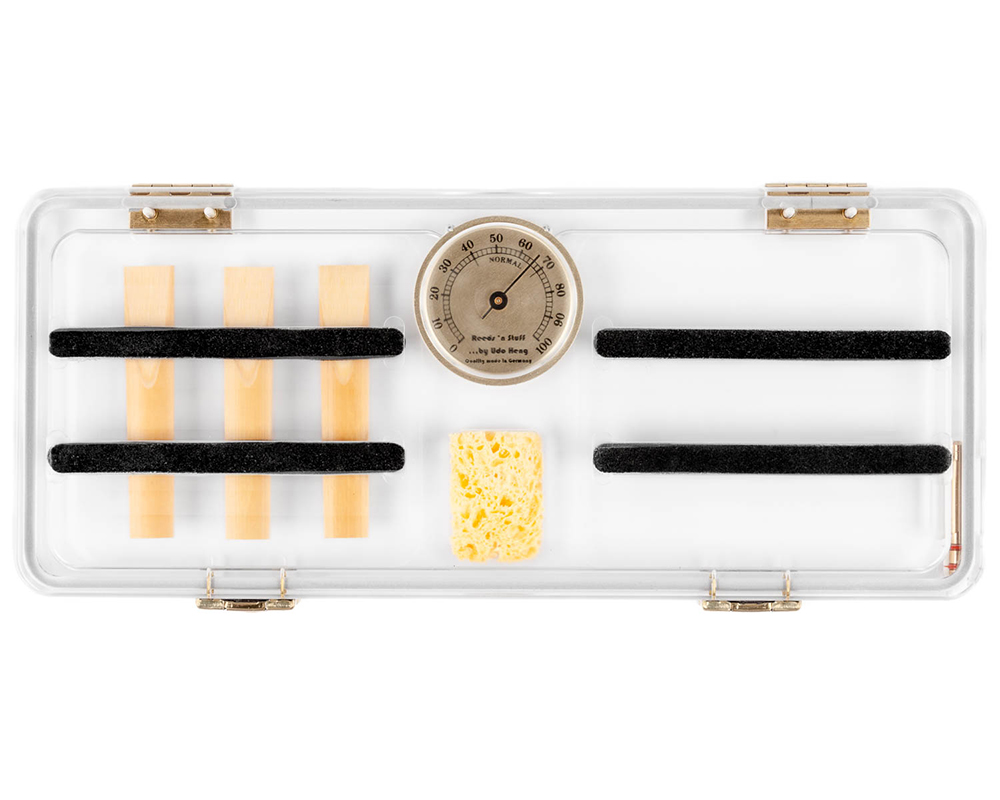 Футляр c гигрометром для тростей Кларнета и Саксофона Reeds 'n Stuff, на 12 тростей