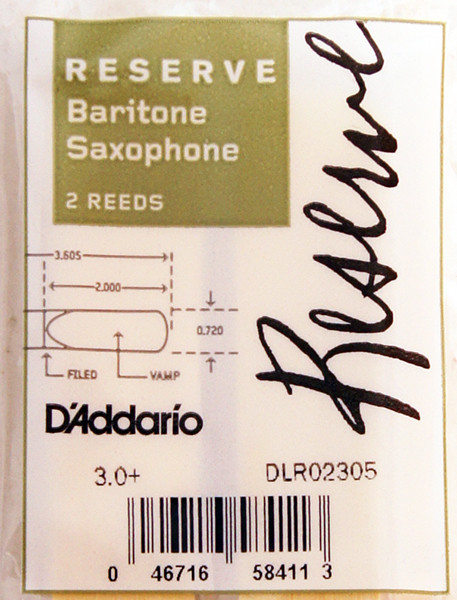 Трости для Баритон-саксофона D'Addario Reserve № 3+ filed (2 шт.)