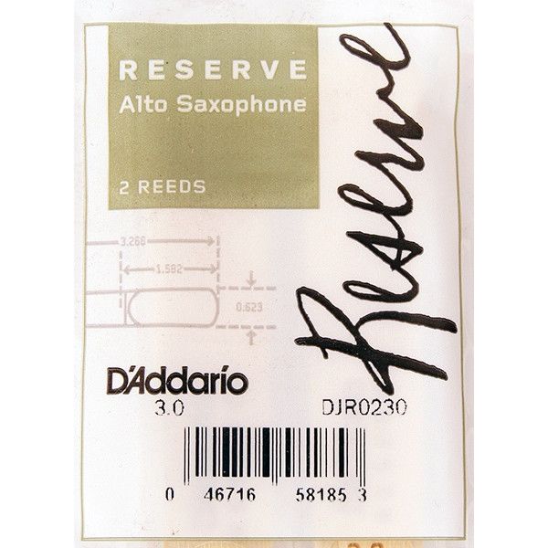 Трости для Альт-саксофона D'Addario Reserve № 3 filed (2 шт.)