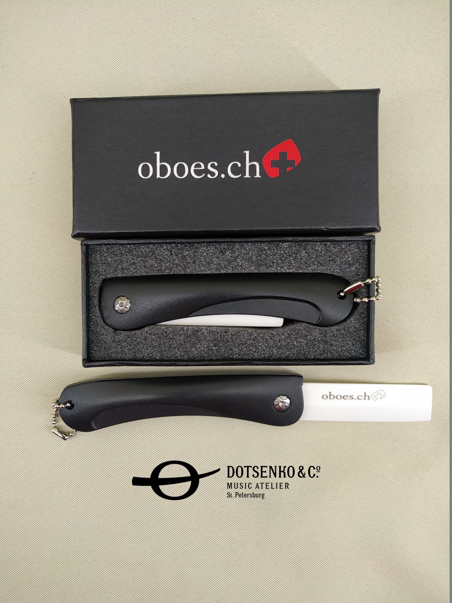 Нож для тростей Гобоя oboes.ch складной, керамический