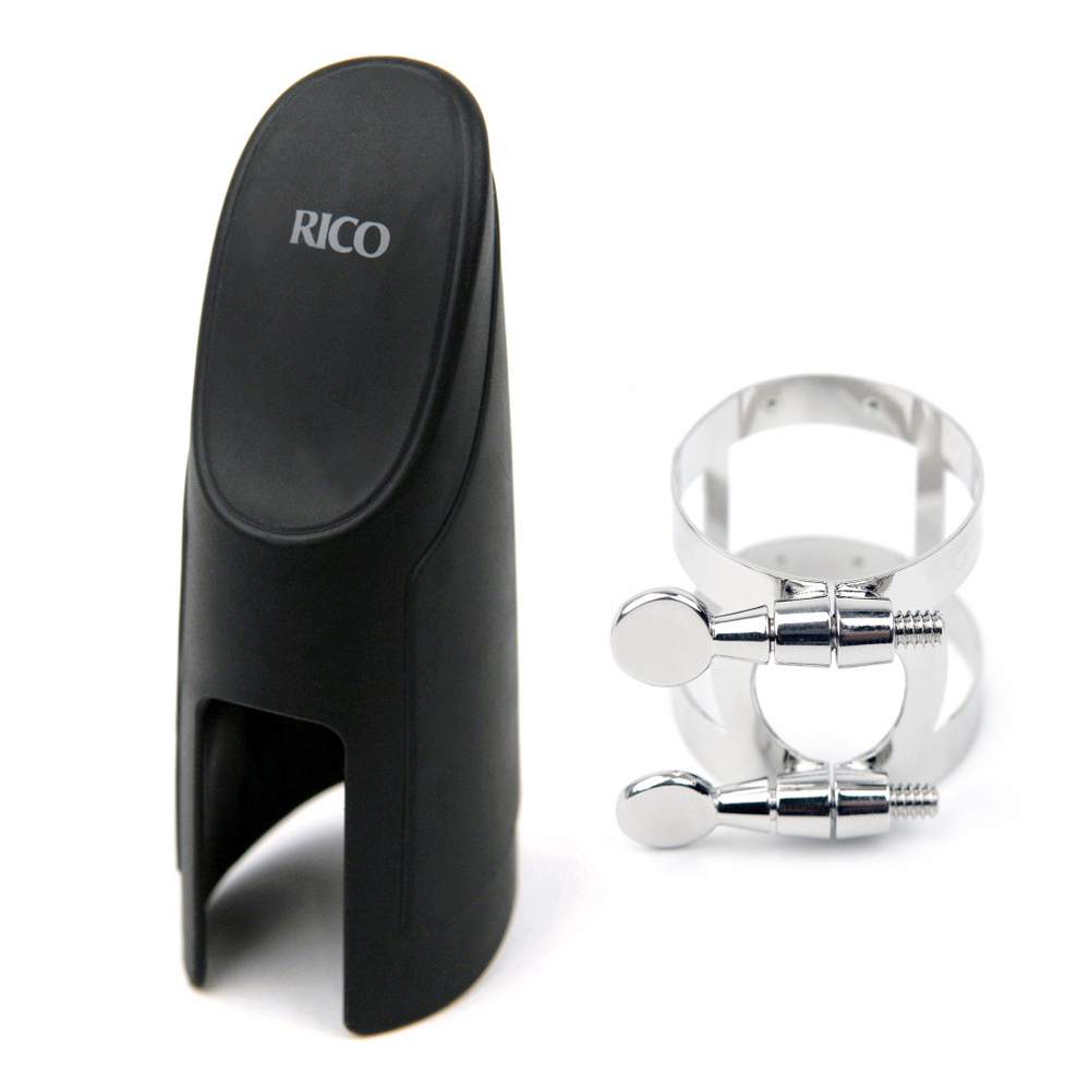 Лигатура и колпачок на металлический мундштук Тенор-саксофона D'Addario, никелированная