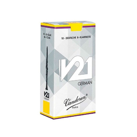Трости для Кларнета Bb Vandoren V21 German Deutsche B-Klarinette № 2,5 (50 шт.)