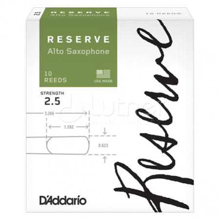 Трости для Альт-саксофона D'Addario Reserve № 2,5 filed (10 шт.)