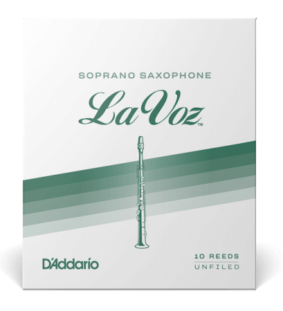 Трости для Сопрано-саксофона D'Addario La Voz Medium Hard, unfiled (10 шт.)