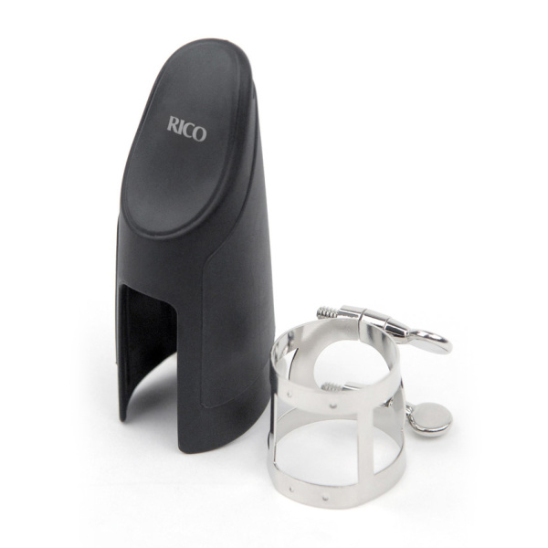 Лигатура и колпачок на эбонитовый мундштука Тенор-саксофона D'Addario Rico, никелированная