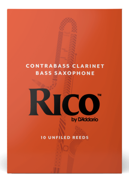 Трости для Бас-саксофона и Контрабас-кларнета D'Addario Rico № 3,5 unfiled (10 шт.)