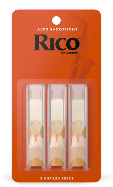 Трости для Альт-саксофона D'Addario Rico  № 3,5 unfiled (3 шт.)