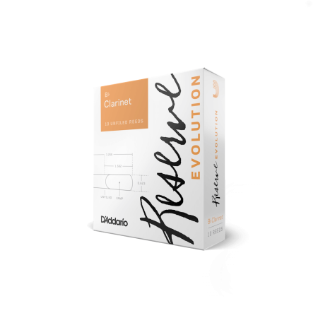 Трости для Кларнета Bb D'Addario Reserve Evolution № 3 unfiled  (10 шт.)