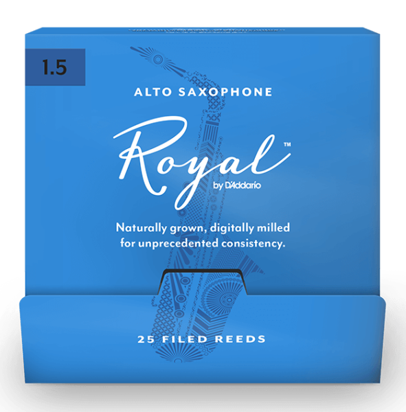 Трости для Альт-саксофона D'Addario Royal № 1,5 filed, в индивидуальной упаковке (25 шт.)