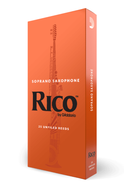 Трости для Сопрано-саксофона D'Addario Rico № 2,5 unfiled (25 шт.)