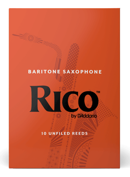 Трости для Баритон-саксофона D'Addario Rico № 2 unfiled (10 шт.)