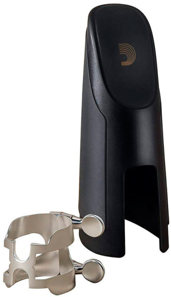 Лигатура и пластиковый колпачок на мундштук Кларнета-пикколо Eb D'Addario H-Ligature, посеребренная