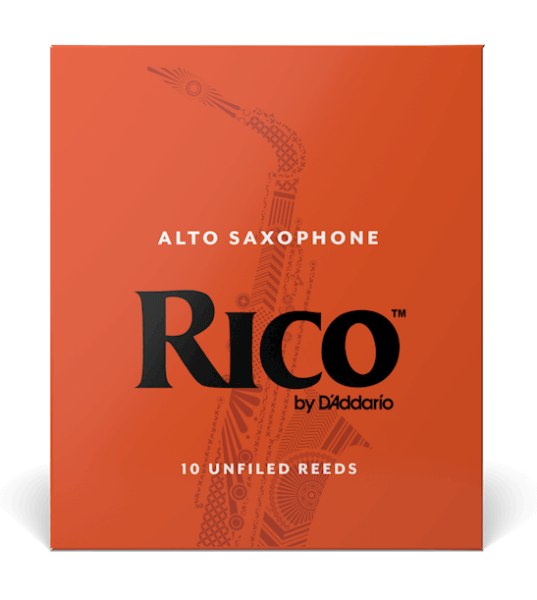 Трости для Альт-саксофона D'Addario Rico № 1,5 unfiled (10 шт.)