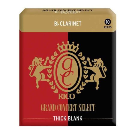 Трости для Кларнета Bb D'Addario Grand Concert Select Thick Blank № 3 unfiled (10 шт.)