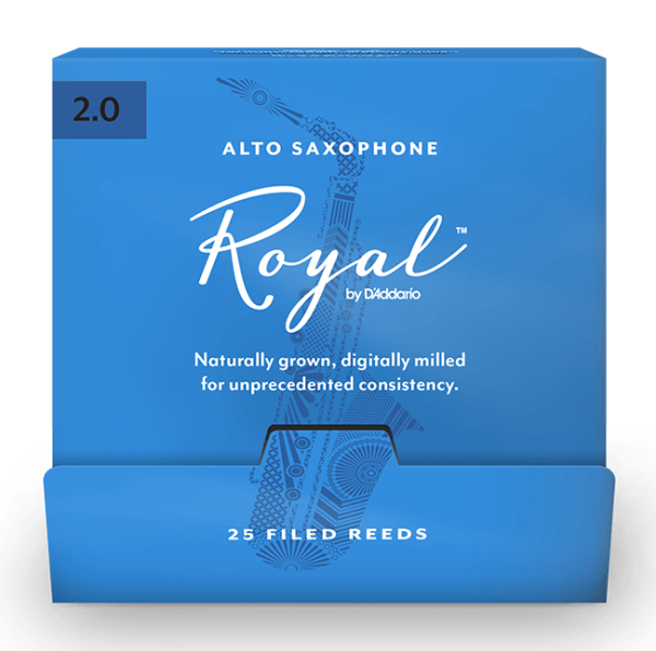Трости для Альт-саксофона D'Addario Royal № 2 filed, в индивидуальной упаковке (25 шт.)