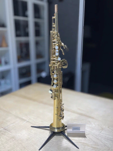 Сопрано-саксофон Yamaha YSS-475, полупрофессиональный, золотой лак