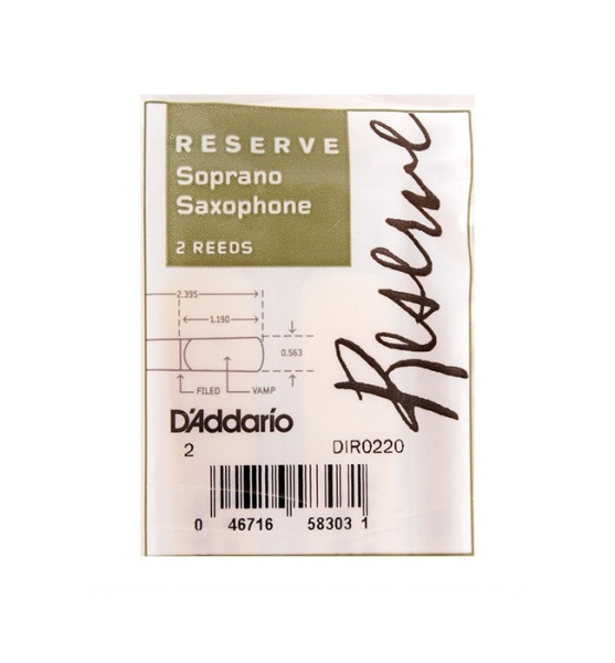 Трости для Сопрано-саксофона D'Addario Reserve № 4,5 filed (2 шт.)