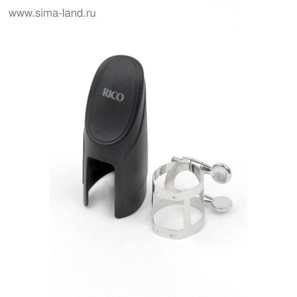 Лигатура с колпачком на мундштук Сопрано-саксофона D'Addario Rico, никелированная