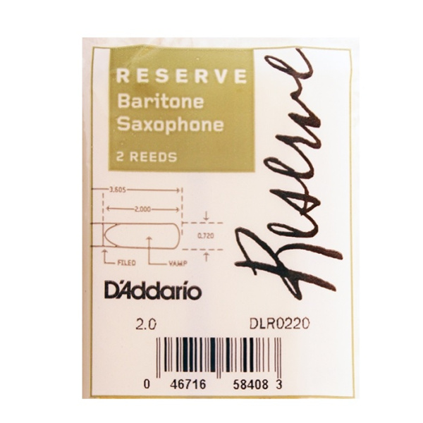 Трости для Баритон-саксофона D'Addario Reserve № 2 filed (2 шт.)