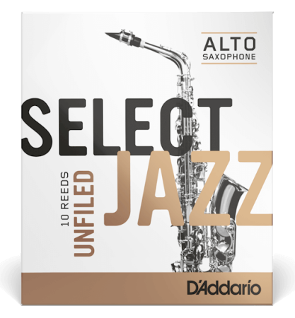 Трости для Альт-саксофона D'Addario Select Jazz № 3 Hard, unfiled (10 шт.)