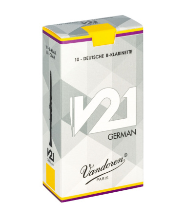 Трости для Кларнета Bb Vandoren V21 German Deutsche B-Klarinette № 2 (50 шт.)