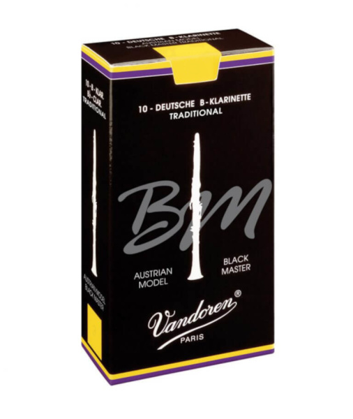 Трости для Кларнета Bb Vandoren Black Master Traditional Austrian B-Klarinette № 2,5 (50 шт.)