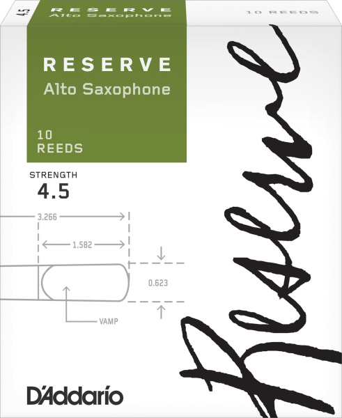 Трости для Альт-саксофона D'Addario Reserve № 4,5 filed (10 шт.)