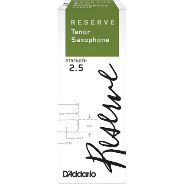 Трости для Тенор-саксофона D'Addario Reserve № 2,5 filed (2 шт.)